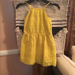 Yellow spaghetti strap sundress